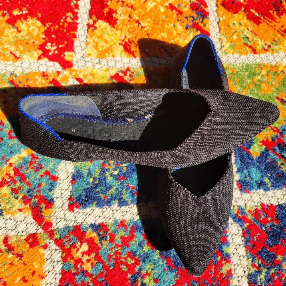 ROTHY'S Black Pointed Toe Flats (NO INSERTS)